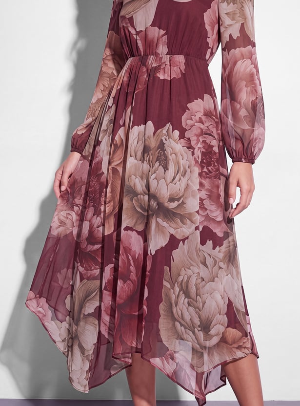 CODE Floral Print Maxi Dress - Image 4