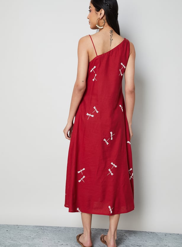 COLOUR ME Printed A-line Dress - Image 4