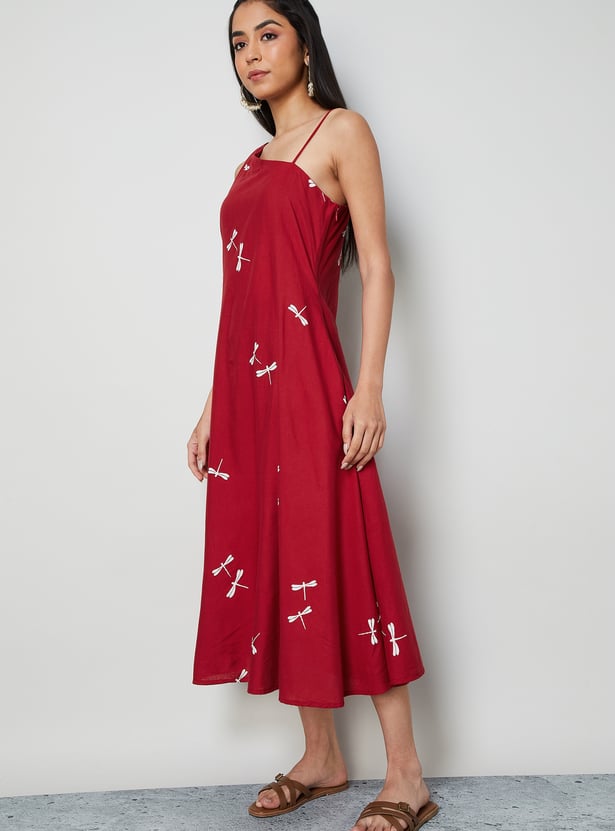 COLOUR ME Printed A-line Dress - Image 2